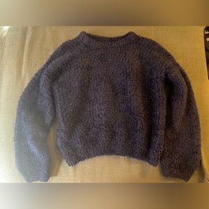 Navy furry knit free size KOREAN STYLE